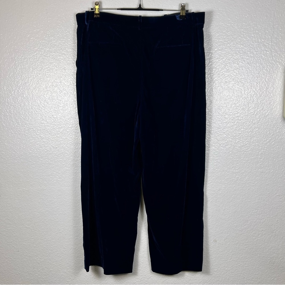 Theory Velvet Relax Straight Leg Blueberry Color Women’s Pants Size 14 - Picture 8 of 14